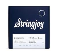 Stringjoy BAL9 Signatures Nickel Wound Guitar Strings, 9-42 Super Light Gauge, Electric Guitar Strings for Enhanced Tone, Guitar Strings Electric 6 String Set