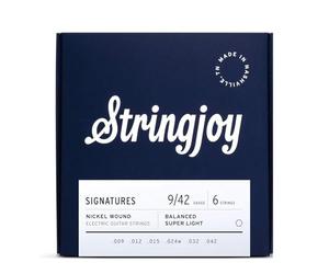Stringjoy BAL9 Signatures Nickel Wound Guitar Strings, 9-42 Super Light Gauge, Electric Guitar Strings for Enhanced Tone, Guitar Strings Electric 6 String Set