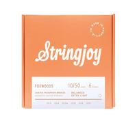 Stringjoy Balanced Extra Light Foxwoods Coated Phosphor Bronze Acoustic Guitar Strings 10-50, FW1050, Long-Lasting Tone and Sound Quality, Acoustic 6 String Set