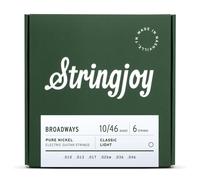 Stringjoy Broadways Classic Light Gauge (10-46) Pure Nickel Electric Guitar Strings