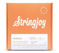 Stringjoy FW1254 Foxwoods Coated Phosphor Bronze Acoustic Guitar Strings 12-54 Light Gauge, Long-Lasting Tone, Smooth Playability, Acoustic Guitar Strings 6 String Set, Premium Guitar Accessories