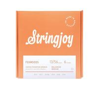 Stringjoy FW1356 Foxwoods Coated Phosphor Bronze Acoustic Guitar Strings, 13-56 Medium Gauge, Guitar Strings Acoustic 6 String Set