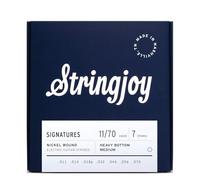 Stringjoy HVY117, 7 String Signatures Electric Guitar Strings, 11-70 Heavy Bottom Medium Gauge, 7-String Nickel, Electric Guitar Accessories, Replacement Guitar Strings for Electric Guitar