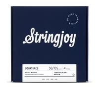 Stringjoy Medium Gauge (50-105) 4 String Long Scale Nickel Wound Bass Guitar Strings