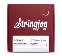 Stringjoy Naturals Bluegrass Gauge (12-56) Phosphor Bronze Acoustic Guitar Strings