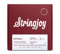Stringjoy Naturals Light Gauge (12-54) Phosphor Bronze Acoustic Guitar Strings
