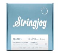 Stringjoy OR10550 Orbiters Coated Nickel Guitar Strings, (Light Plus Gauge - 10.5-50)