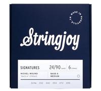 Stringjoy Signatures Nickel Wound Bass VI Strings, 24-90 Balanced Medium Gauge, 6 String Electric Guitar Set, Optimal Tone and Durability, Made in Nashville, TN USA
