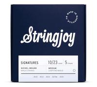 Stringjoy Signatures Nickel Wound Loop-End Banjo Strings, 10-23 Medium Gauge, 5 String Banjo Set, Exceptional Tone and Durability for Beginners or Professionals, Made in Nashville, TN USA