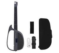 Stringless Backing Guitar, C1 Electric Guitar with Automatic Accompaniment, Foldable Pocket Guitar with Storage Bag, Travel Guitar for Beginners Adults Teens (Black Grey)