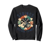Strings Before Things Acoustic Guitar Collector Guitarist Sweatshirt