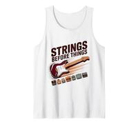 Strings Before Things Electric Guitar Pedal Collector Music Tank Top
