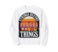 Strings Before Things Guitar Collector Guitarist Music Band Sweatshirt