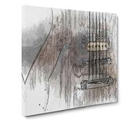 Strings of the Eclectic Guitar Canvas Print | Gallery Wrapped 30mm Frame Wall Art | 20x20 inches | Ready to Hang | Abstract Music Picture | Living Room Bedroom Lounge Office