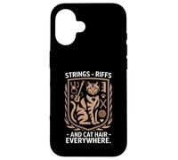 Strings Riffs And Cat Hair Everywhere Music Case for iPhone 16