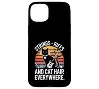 Strings Riffs And Cat Hair Everywhere Music Cat Case for iPhone 15 Plus
