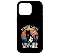 Strings Riffs And Cat Hair Everywhere Music Cat Case for iPhone 16 Pro