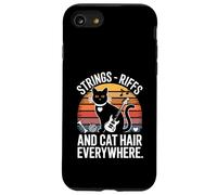Strings Riffs And Cat Hair Everywhere Music Cat Case for iPhone SE (2020) / 7/8
