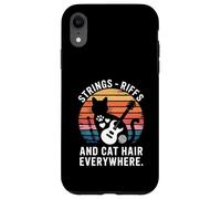 Strings Riffs And Cat Hair Everywhere Music Cat Case for iPhone XR