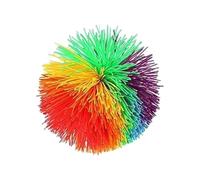 Stringy Balls, 3.9 Inches Sensory Toy Colorful Stress Balls，Soft Sensory Toy for Relief , Rainbow Soft Silicone Pom Bouncy Stress Balls for Kids, Adult