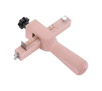 Strip and Strap Cutter Leather Craft DIY Hand Cutting Tool Adjustable with 5 Blades Professional Wooden Leatherworking Tools Stainless Steel Belt Cutters Clear Wood Scale Gauge Accessory Craftool