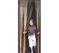 Strip Blinds For Doors, Bugs and Fly Resistant - Coffee and Cream - 90 cm Width - With Self Adhesive Fitting Hooks For Upvc Doors