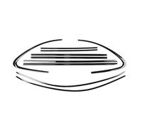 Strip for Cayenne 2011-2015 2016 2017 Exterior Window Frame Trim Strip Door Seal Styling Protector Decoration Weatherstrip Gloss Black Rubber Seal