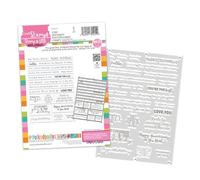 Strip Sentiment A5/6 x 8 Panel Stamp - Photopolymer Stamp Set for Craft, Card Making & Scrapbooking wh