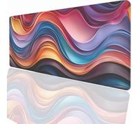 Stripe Abstract Mouse Mat 39.4x19.7inch Large Gaming Mouse Pad Desk Mat Stitched Edges, Non Slip Rubber Base, Waterproof Surface, Computer Accessories for Home Office Decor Gift LMDT5503