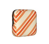 Stripe Art Period Proof Storage Bag-Feminine Hygiene Travel Case for Sanitary Pads, Discreet Mensural Pouch for Purse Office