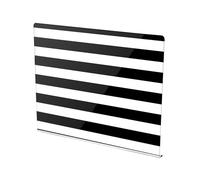 Stripe Black Pattern Acrylic Cutting Board with Counter Lip Non Slip Clear Cutting Board for Kitchen Countertops Protector, Large Size 16”×13”