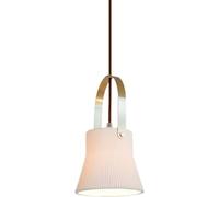 Stripe Ceramics Pendant Lighting White Glazed Ceramics Chaners Single Head Hanging Lamp Adjustable Cord Farmhouse Lamp for Living Room, Kitchen Island, Hotel