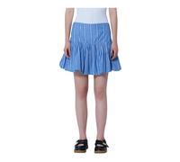 Stripe Cotton Mini Skirt - female - Ganni - Short Skirts - Blue - 2XS - Skirts 2XS
