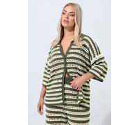 Stripe Crochet Shirt Yours Light Khaki 30-32