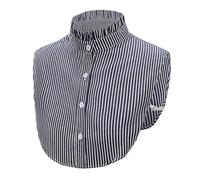 Stripe Decoration Collar Unisex Fashion Luxurious Hand Embroidered Stylish Neck Accessory Breathable Cotton Collar
