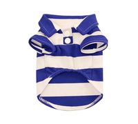 Stripe Dog Shirt Breathable Polo Shirts Summer Pet Clothes for Small Medium Dogs Cats Puppy Chihuahua Yorkie Poodle Teacup Shih Tzu Comfortable Apparel(Blue,L)