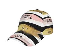 Stripe Don't Kill My Vibe Baseball Cap Sun Hat Dad Hat Trucker Cap Classic Adjustable Size Unisex Outdoor Sports Golf Black