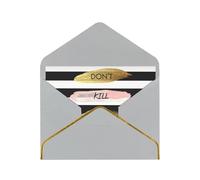 Stripe Don'T Kill My Vibe Greetings Romantic Card With Envelopes, Send To A Close Friend,Phnom Penh Pearl Paper Greeting Card