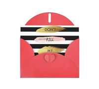 Stripe Don'T Kill My Vibe Pearl Paper Holiday Greeting Card With Envelopes Weddings Party Birthday Invitations Wishes