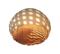 Stripe Don't Kill My Vibe print Shower Cap for Women Double Layer Elastic Bath Cap for Home Spa Hotel and Hair Salon