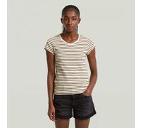 G-star Stripe Eyben Short Sleeve T-shirt Beige S Woman