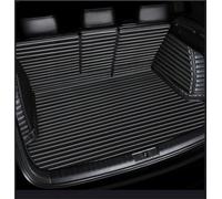 Stripe Full Coverage Car Trunk Mat Accessories Carpet For Alfa For Romeo For Stelvio 2017(Black beige)