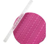 Stripe Grain Textured Acrylic Rolling Pin, Transparent Embossing Rolling Pin,Non-Stick Embossed Fondant Roller, Dough Gum Paste Roller, DIY Sugar Craft Fondant Biscuit Cake Decorating Tools