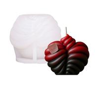 Stripe Heart Shape Silicone Soap Mould
