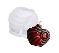 Stripe Heart Shape Silicone Soap Mould