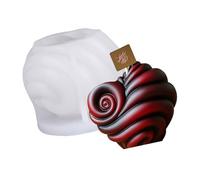 Stripe Heart Shape Silicone Soap Mould