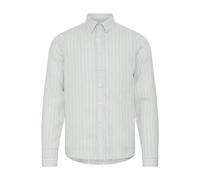 Stripe Linen Long Sleeve Shirt Casual Friday CFRissa Bleu M