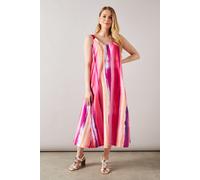 Stripe Midaxi Swing Dress Wallis Lilac 12