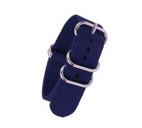 Stripe Nylon Watch Strap 16mm 18mm 20mm 22mm 24mm - Waterproof Watch Band, Wear-Resistant, Compatible with Most Watches,Navy Blue,18mm
