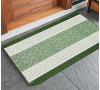 Stripe Pattern Gel Back Rug Large Hallway Runner Area Rugs Living Room Floor Mats Bedroom Carpet Door Mat (Green, 120 x 150 cm)